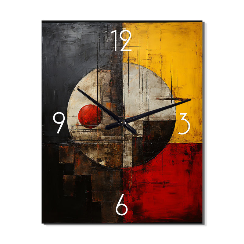 Belge avec horloge murale géométrique moderne, H 40 po x l 30 po x P 1 po
