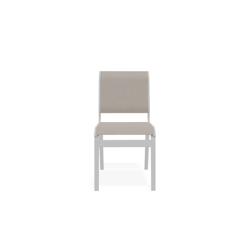 Chaise d'appoint de salle à manger Hiraku, Blanc texturé, Naturel