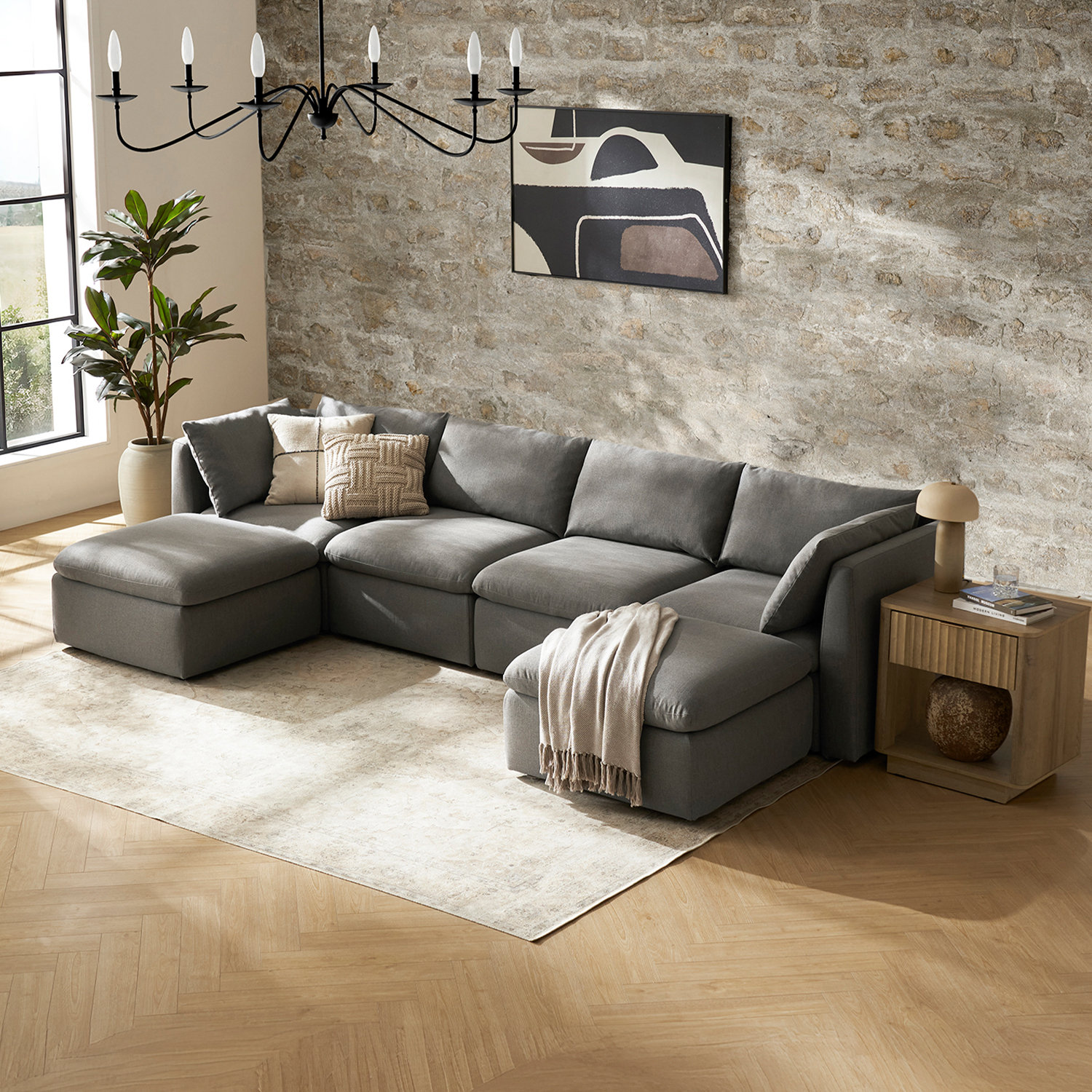 Latitude Run® Dunellen Oversized Modular Sectional Sofa With Fully ...
