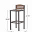 Ensemble de 2 tabourets d'extérieur en bois d'acacia Milos
