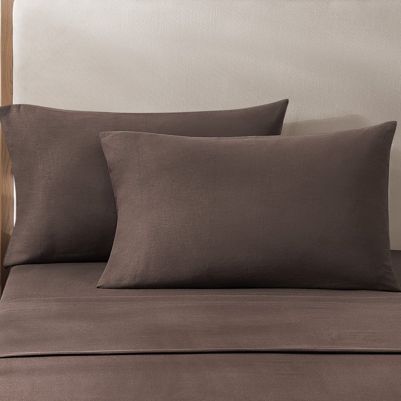 Cotton Linen Pillowcse Set Pillow Case, King, Dusk