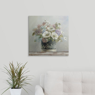 «Anemones in Black and White Hatbox», reproduction de peinture de Danhui Nai