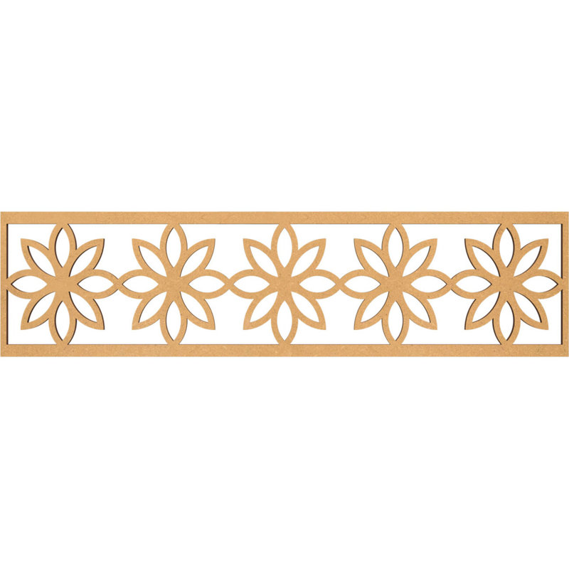 Moulure de marguerite 47 po x 47 po x H 47 po x P 3/8 po, H 12 po x l 47 po x P 0,375 po, Bois aggloméré brut
