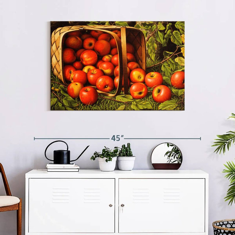 Yarlin Basket Of Apples, 24" H x 36" W