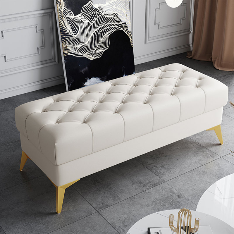 Banc avec revêtement, Blanc
