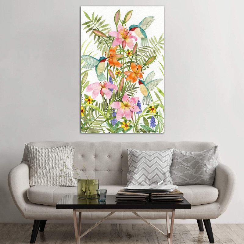 Anniversary Daylilies by Kathleen Parr McKenna - Wrapped Canvas Painting, 66.04 cm H x 45.72 cm W x 1.91 cm D