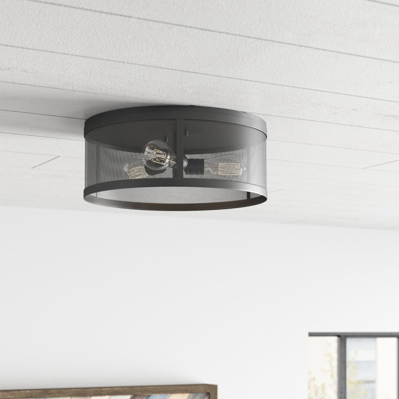 Plafonnier encastré 3 lumières Alyria, Bronze, H 6 po x l 18 po x P 18 po