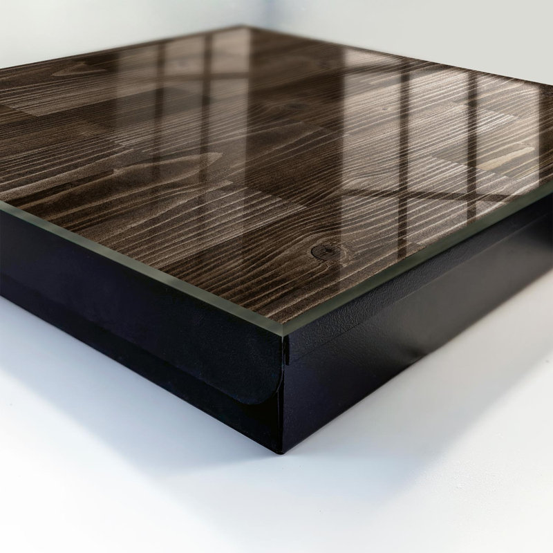Key box for home, Opens to the right, 30x30x5, White, Warm wooden boards with distinct grain, 