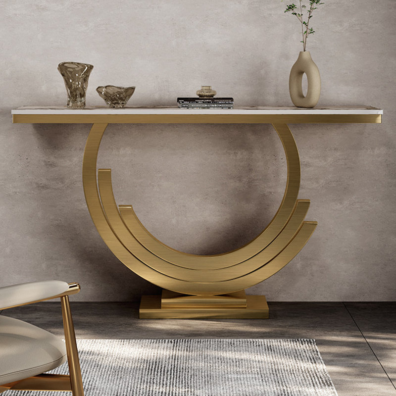 Console moderne simple et luxueuse, H 33,5 po x l 59 po x P 13,8 po