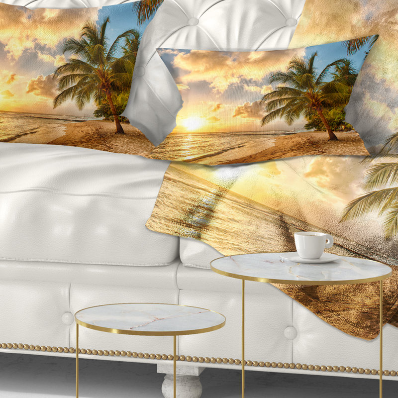 Coussin lombaire seascape superbe beach of island