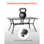 Rectangular Metal Outdoor Dining Table With Umbrella Hole , 96.5cm W 149.9cm D