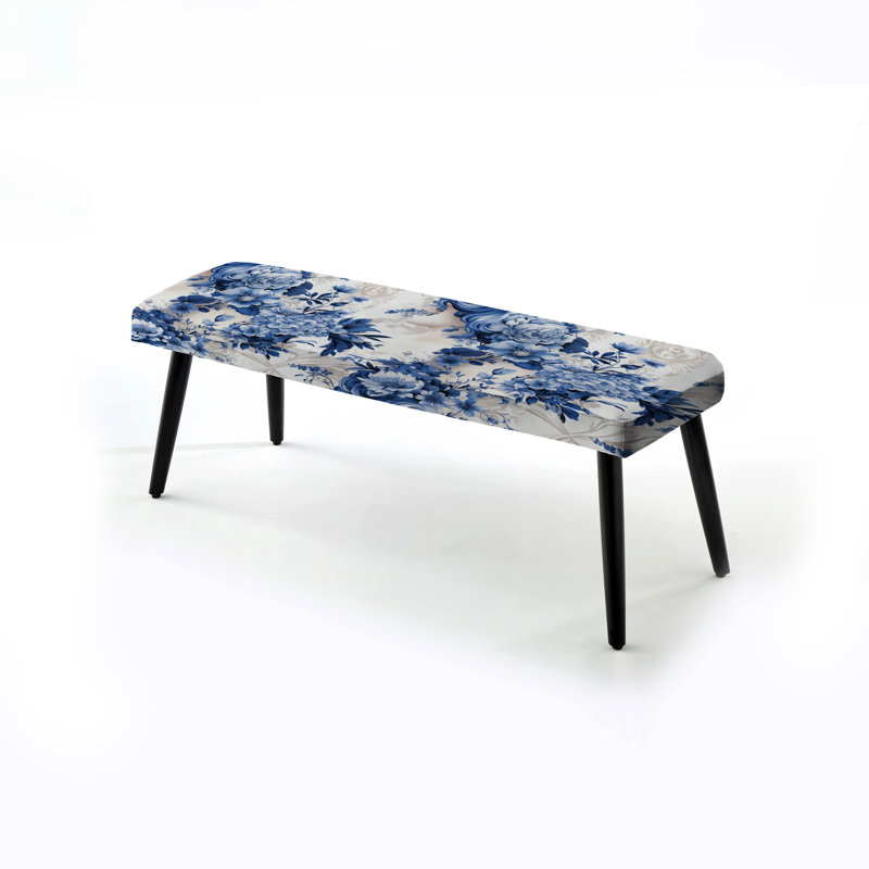 Banc victorien bleu cobalt Cameo