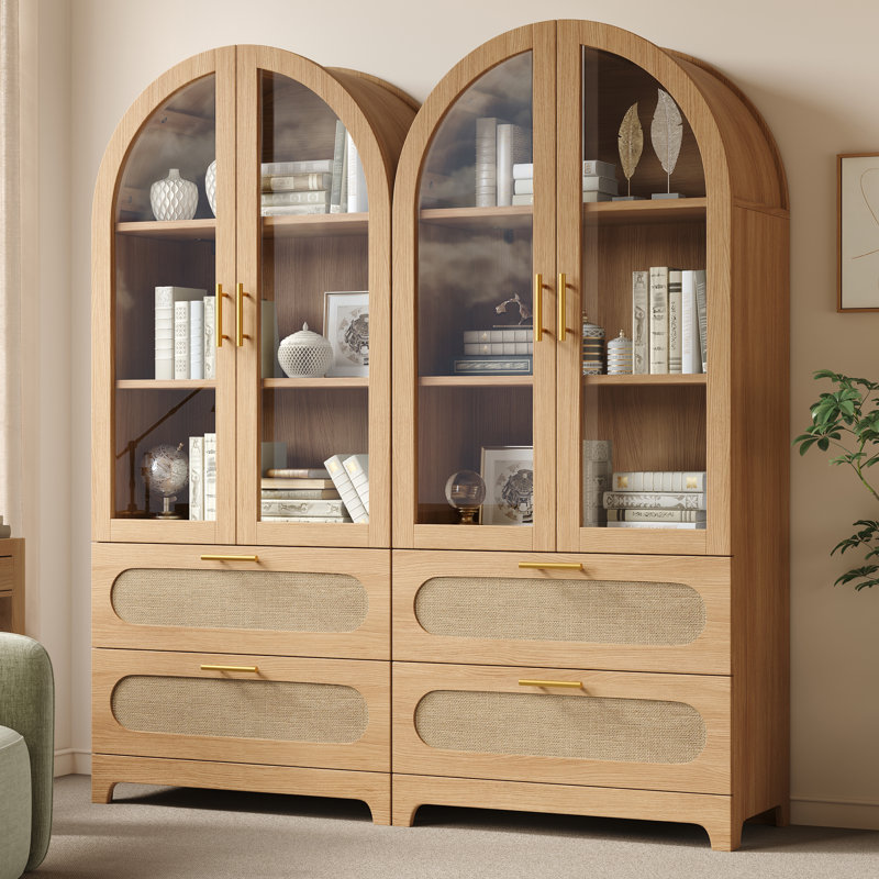 80 cm W Display Cabinet, Oak