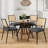 Fabric Upholstered Side Dining Chairs-2120704267