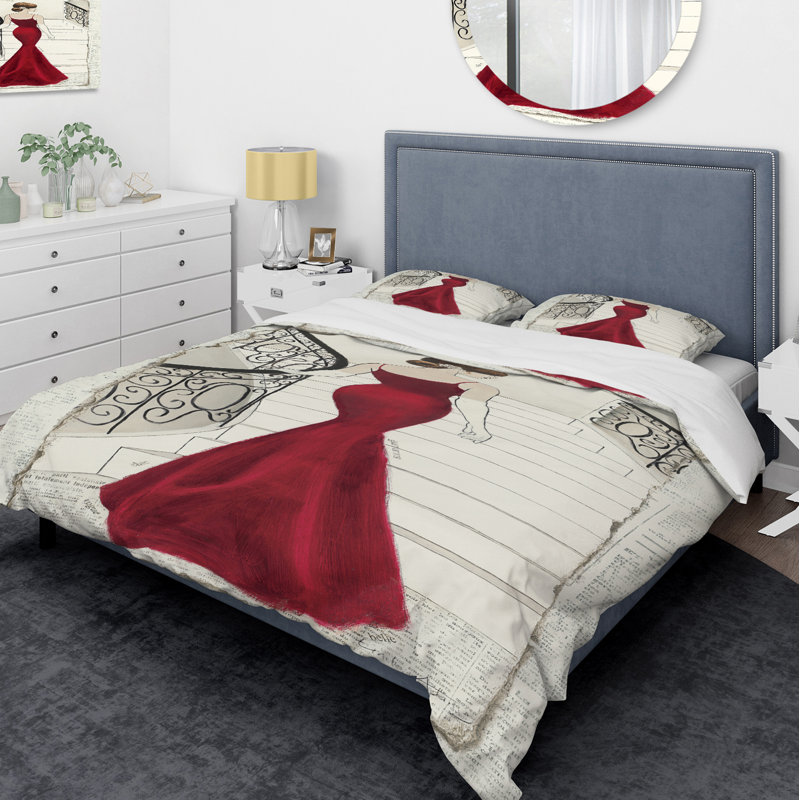 Ensemble de housse de couette élégance paris, Housse de couette très grand + 2 taies décoratives