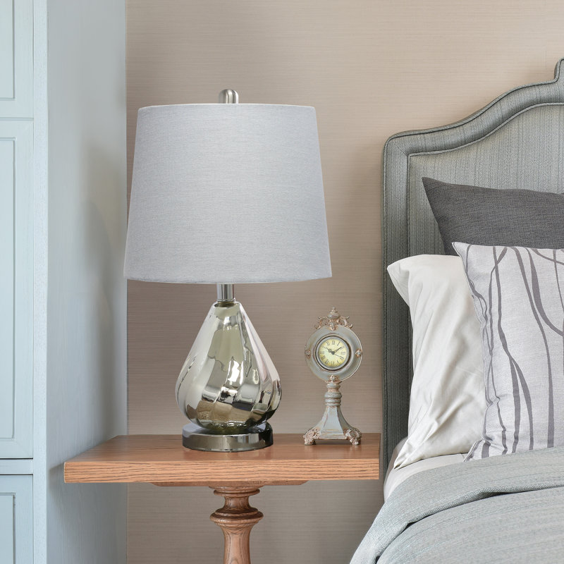 Tarkan   Glass Table Lamp, Gray
