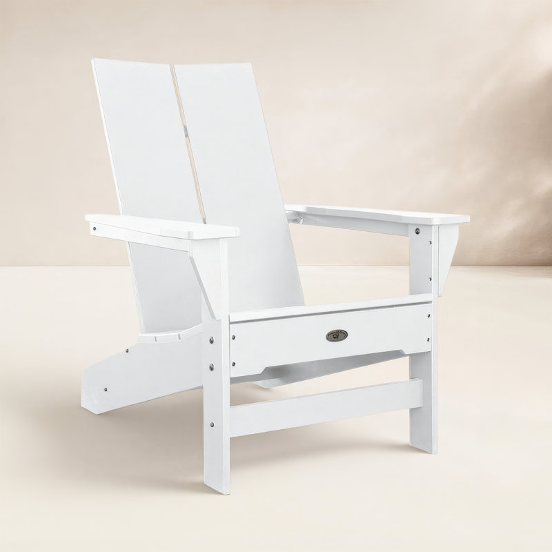 Chaise Adirondack en plastique Catina, Blanc