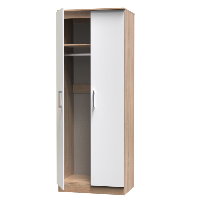 Fully Assembled Bartly 3 Piece Bedroom Set, White/Bardolino Oak