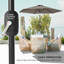 Parasol d'extérieur avec 6 nervures pour patio, gris foncé-1339959942