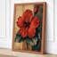 Crimson Hibiscus Botanical - Wrapped Canvas-178058210-178058211
