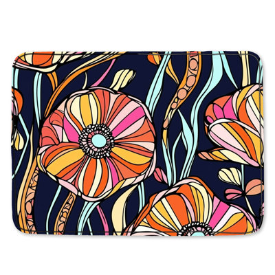 Motif floral de tapis de bain bohème