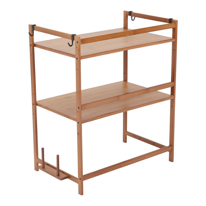 Freestanding Wood Spice Rack, Brown