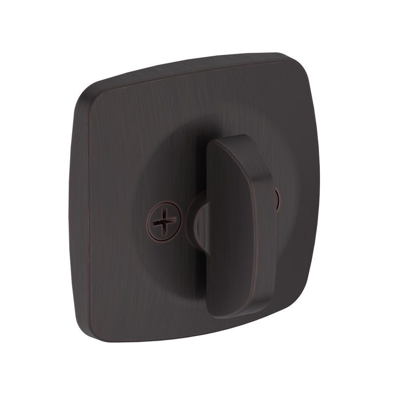 Soft Square Deadbolt Patio Deadbolt in Venetian Bronze, Venetian Bronze