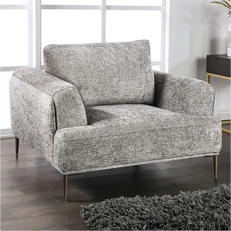 Perpetue Chair, Gray Chenille