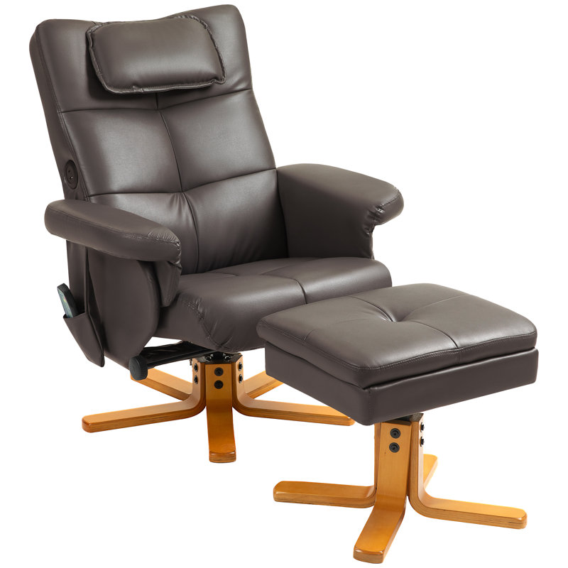 Shavondra Standard Recliner with Massager, Dark Brown