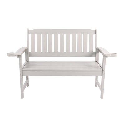 Banc minimaliste gris clair écologique et recyclable