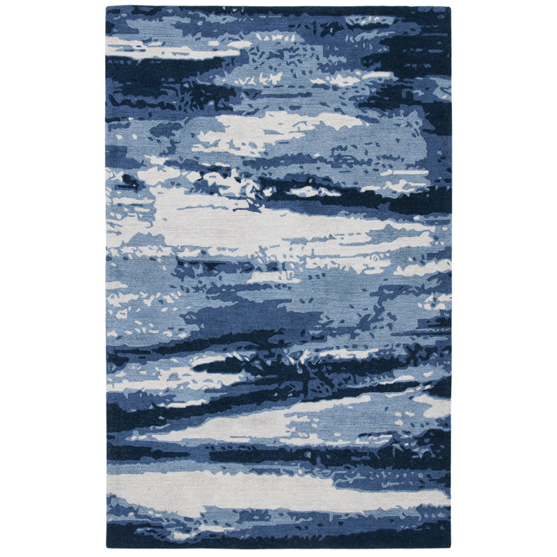 Metro Hand Tufted Wool And Cotton With Latex Abstract Rug, Rectangle 3' x 5'