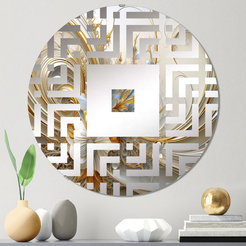 Arnos - Miroir mural carré, 23,6 po x 23,6 po