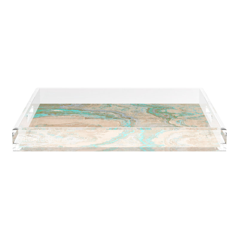 Plateau décoratif Agate, L 18 po x P 18 po x H 2 po