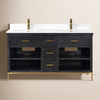 Ensemble de meuble-lavabo double 60 po Arva