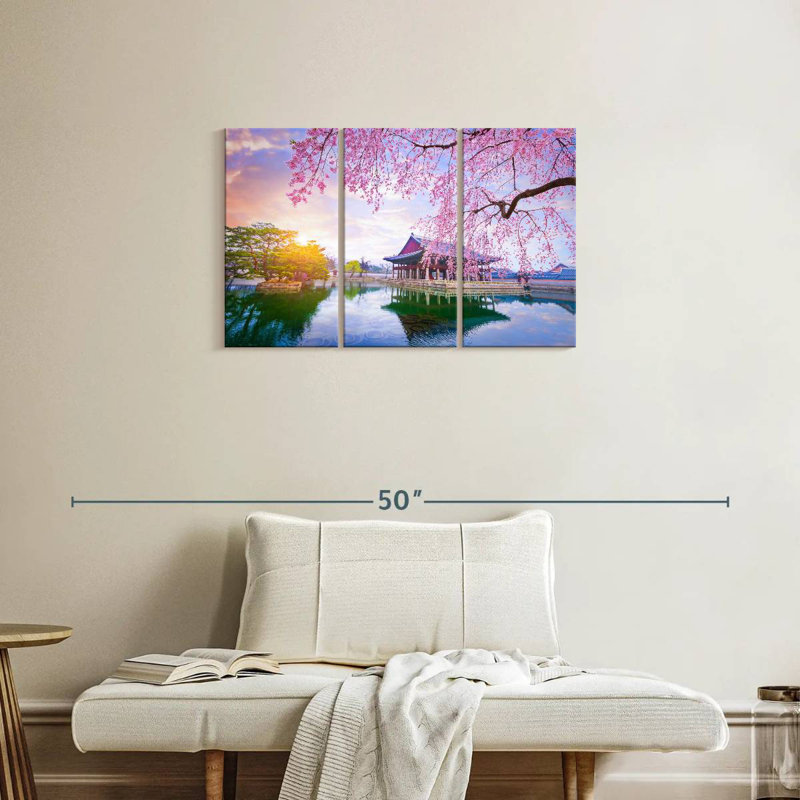 Lilie Gyeongbok Palace In Spring, 20" H x 33" W