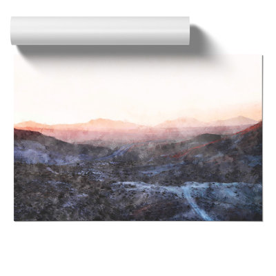 Mojave Desert Highway In California - No Frame Print