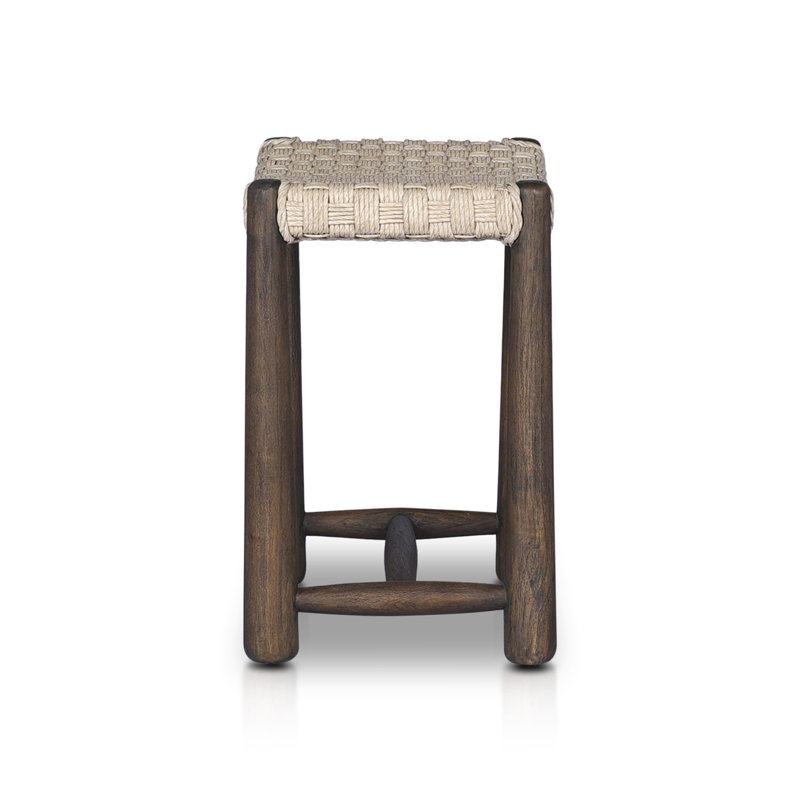 Savio Outdoor Stool, Vintage White