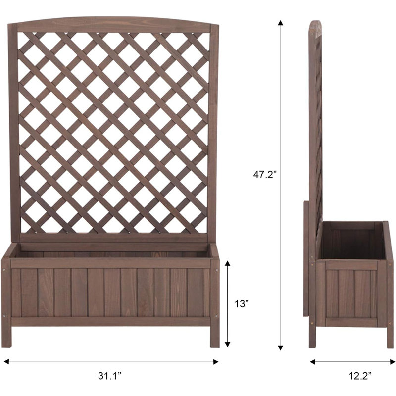 Glennell Wood Raised Garden Bed