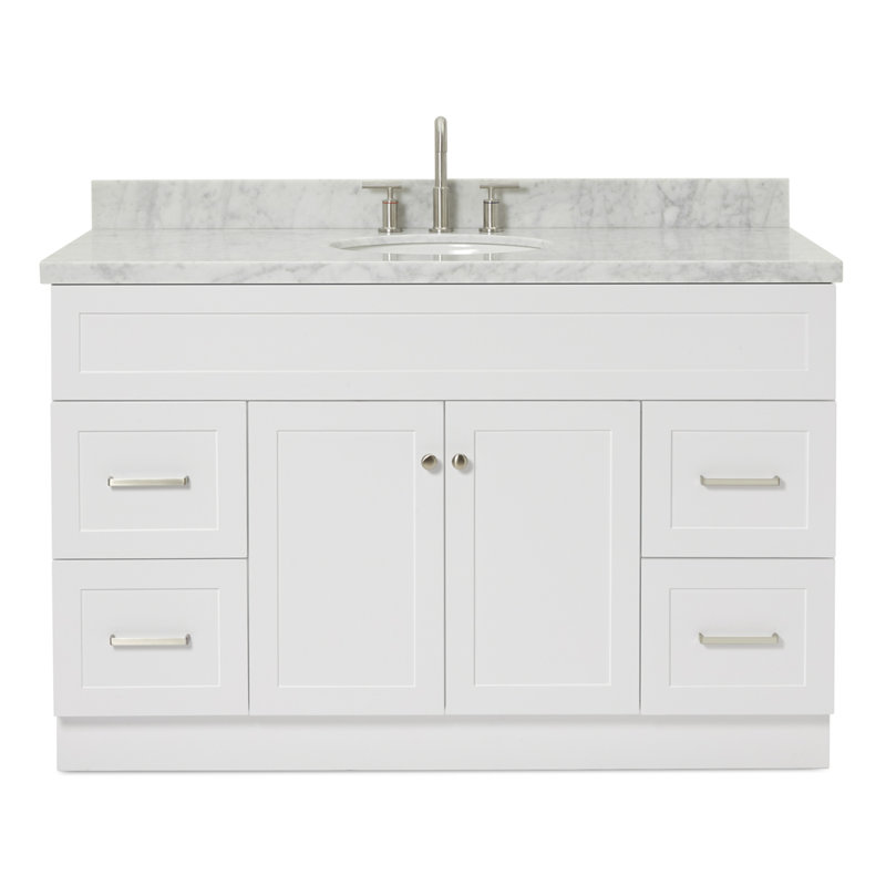 Ensemble de meuble-lavabo simple 55 po Abell, Blanc