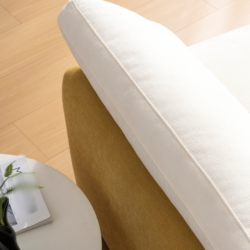 Fauteuil moderne en chenille, siège de 42,5 po de largeur, 32 po de profondeur, avec coussins de couleur pour la chambre à coucher, salon et appartement