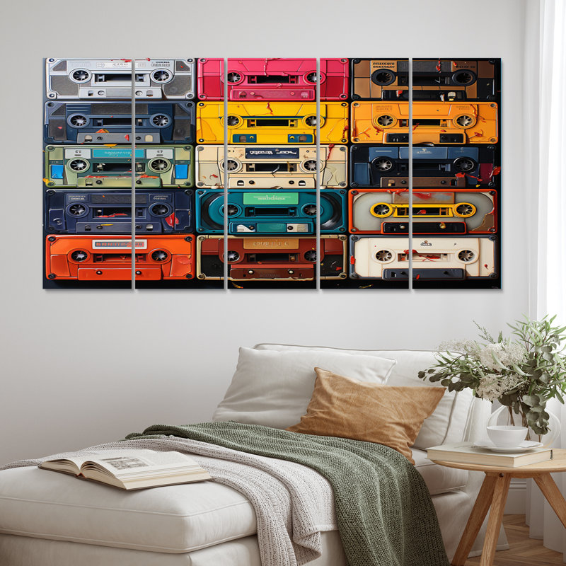 Cassette Tapes Nostalgic Grooves II - Cassette Tapes, art mural en métal