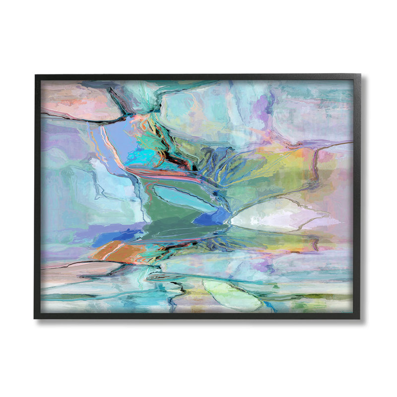 Art de giclée à formes variées et modernes par Michael Tienhaara, H 11 po x l 14 po x P 1,5 po, Giclée encadrée noir minuit