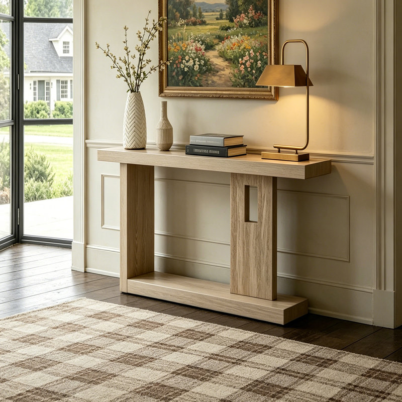 Console de style américain rétro et simple, H 31,5 po x l 47,24 po x P 13,78 po