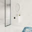 Meuble-lavabo de salle de bain mural de 24 po, blanc brillant, design moderne pour les petites salles de bain fixées au pouce. Salle de bain blanche à 2 portes. Lavabo en céramique. Contreplaqué. 2 poignées en métal doré et noir.-87948476-87948474