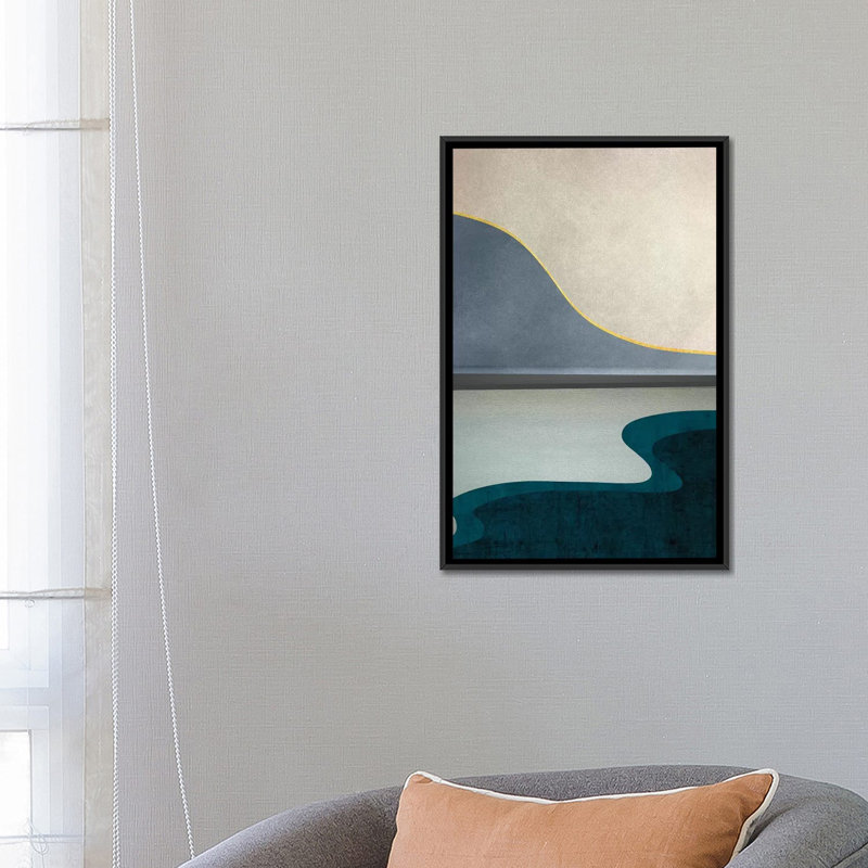 «Minimal Landscape V», reproduction sur toile, H 26 po x l 18 po x P 1,5 po, Toile encadrée noire, Pas de tapis