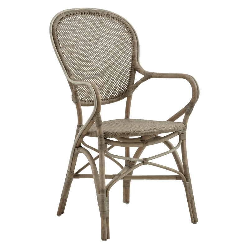 Chaise avec accoudoirs Jenkintown, Gris taupe