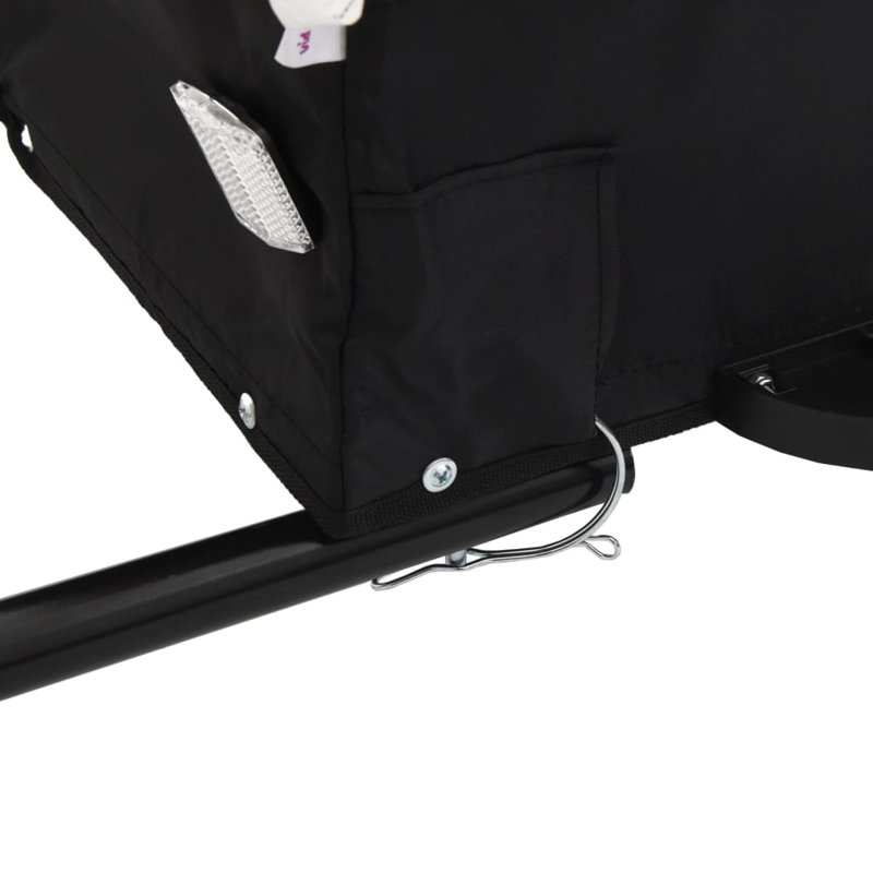 Remorque de vélo en fer noir et jaune 99,2 lb Vidaxl, Bleu, H 1,74 pi x l 4 pi x P 1,74 pi