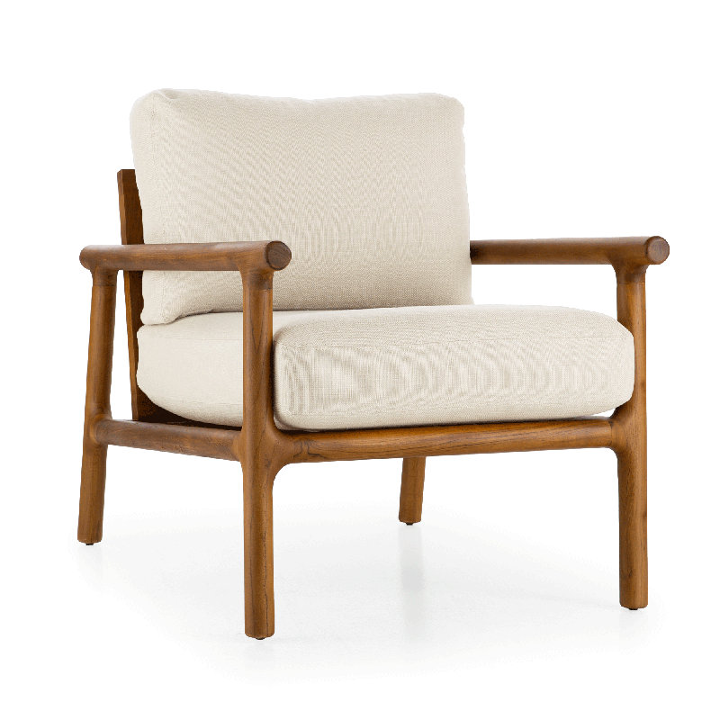 Chaise Cellire, Cream Polyester
