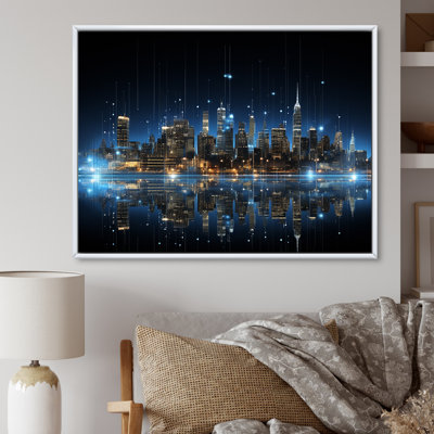 New York Futuristic Blueprint I, reproduction d'art sur toile