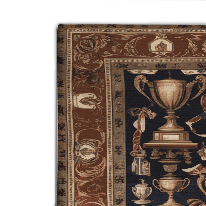 French Brown Indoor and Outdoor Area Rug